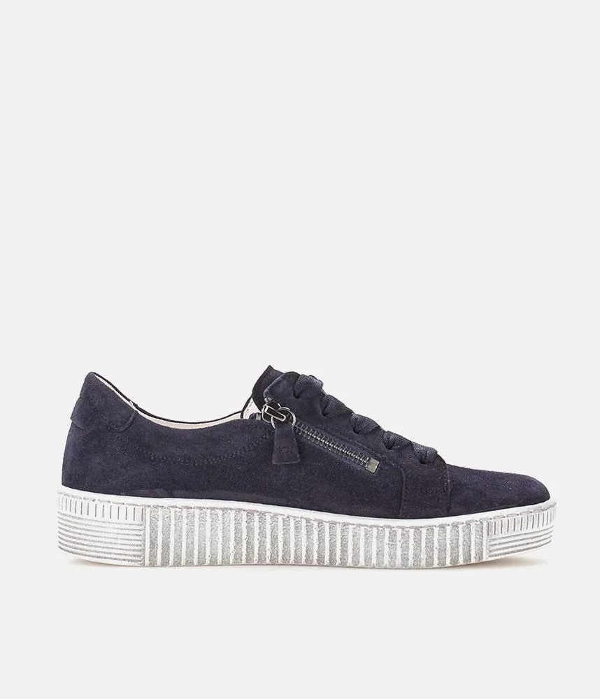 Gabor Chunky Navy Suede Trainers