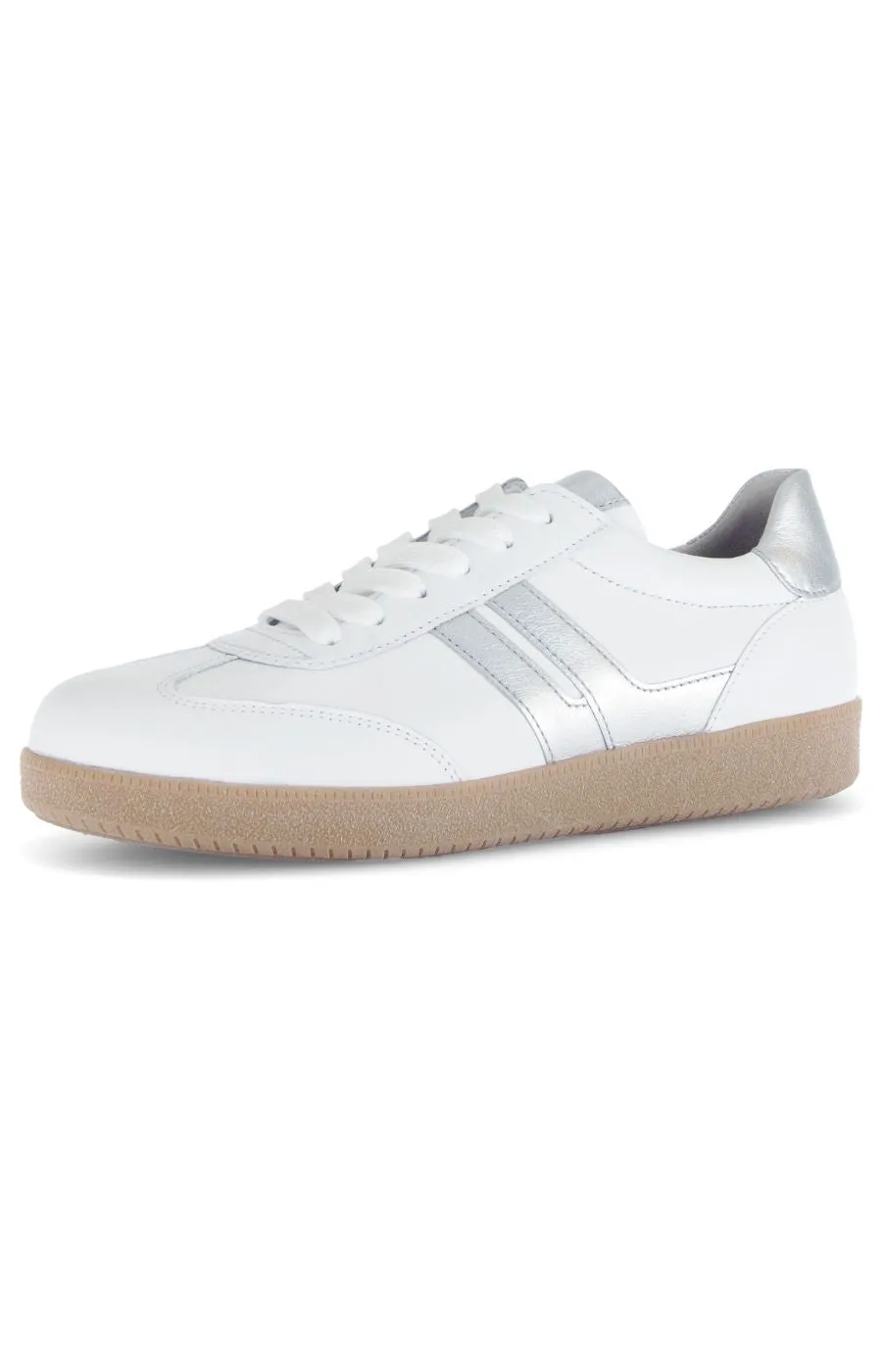 Gabor Trainer in White/Silver