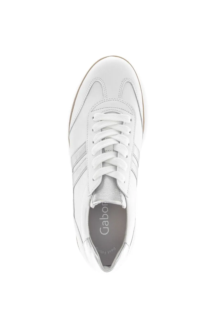 Gabor Trainer in White/Silver