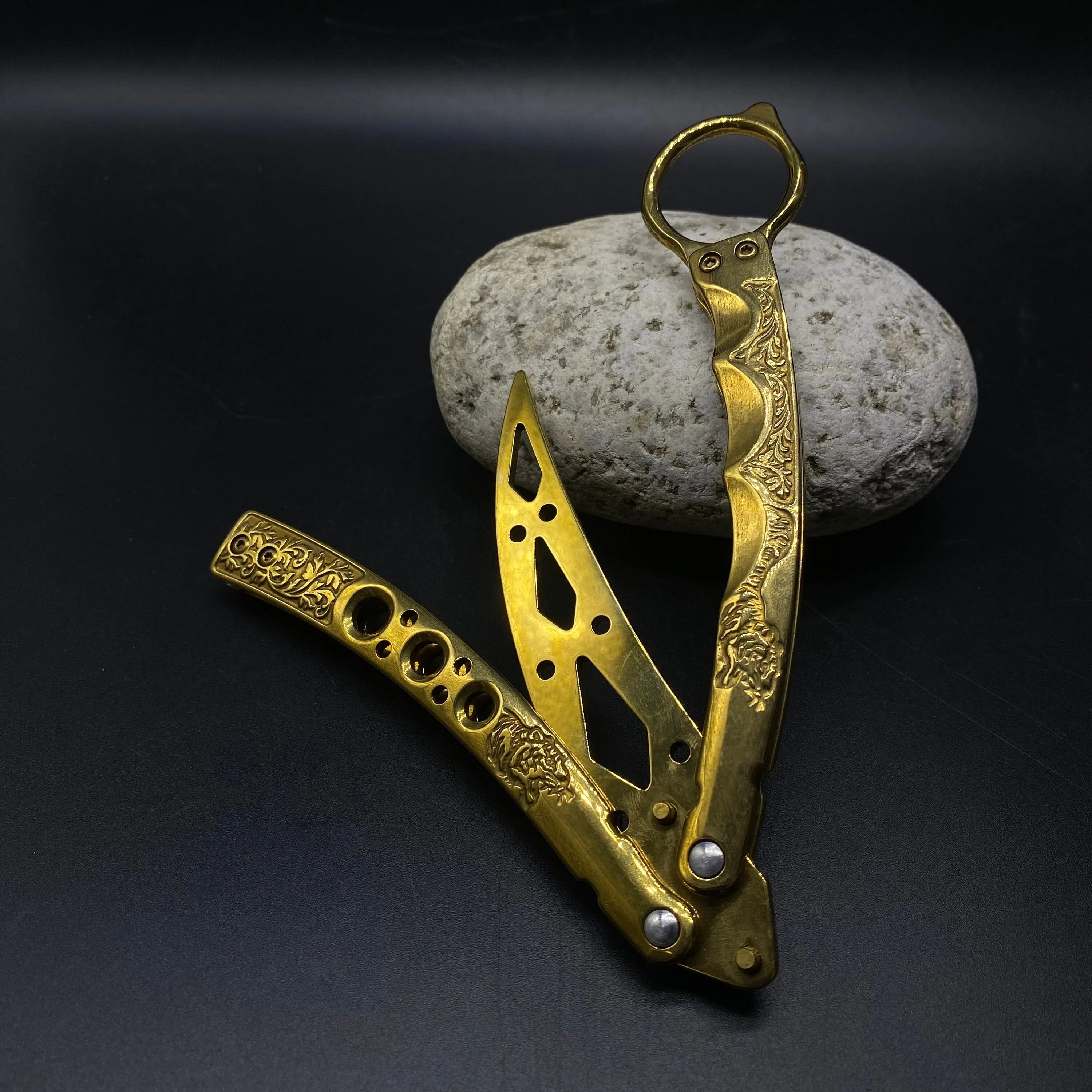 Gold Butterfly Knife