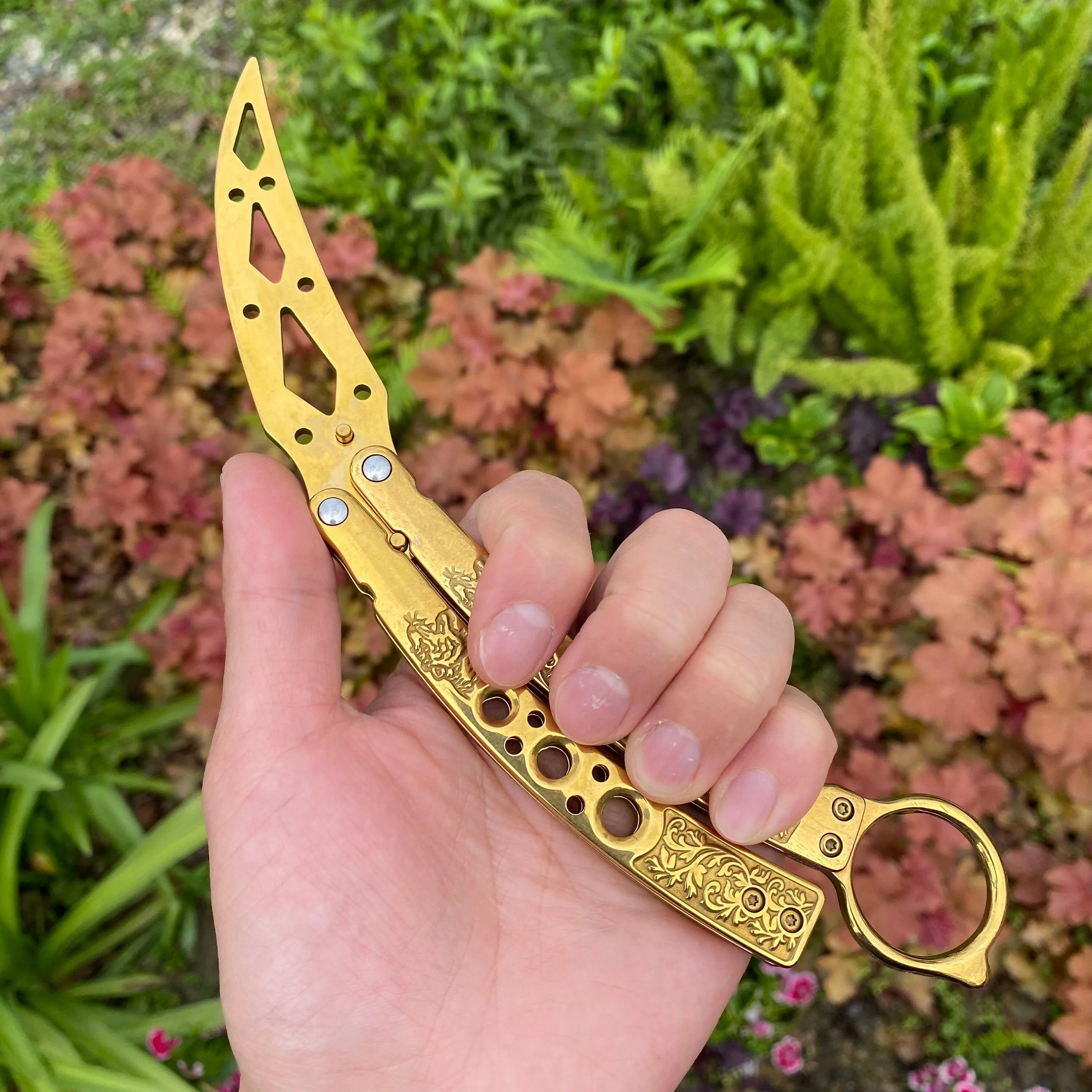Gold Butterfly Knife