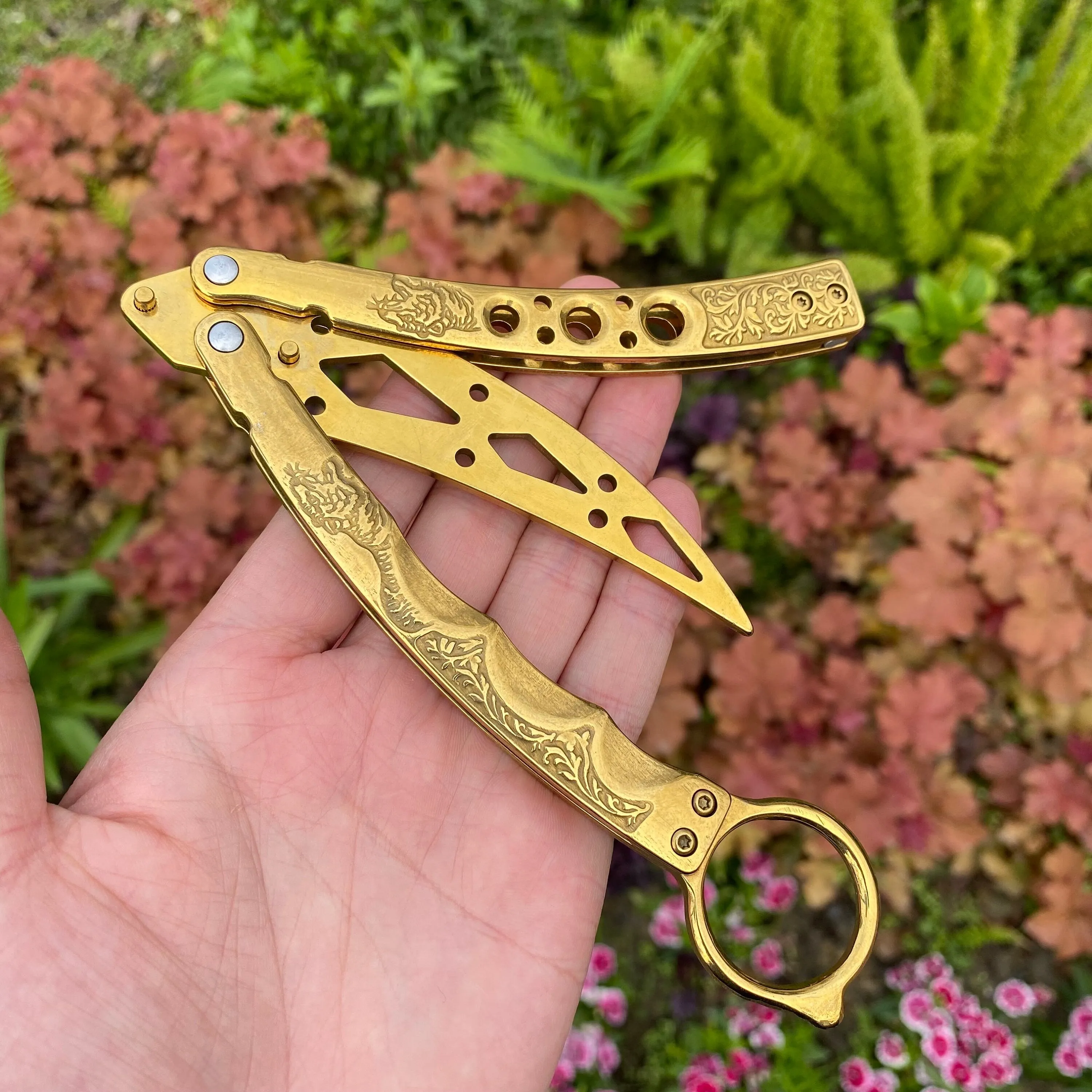 Gold Butterfly Knife