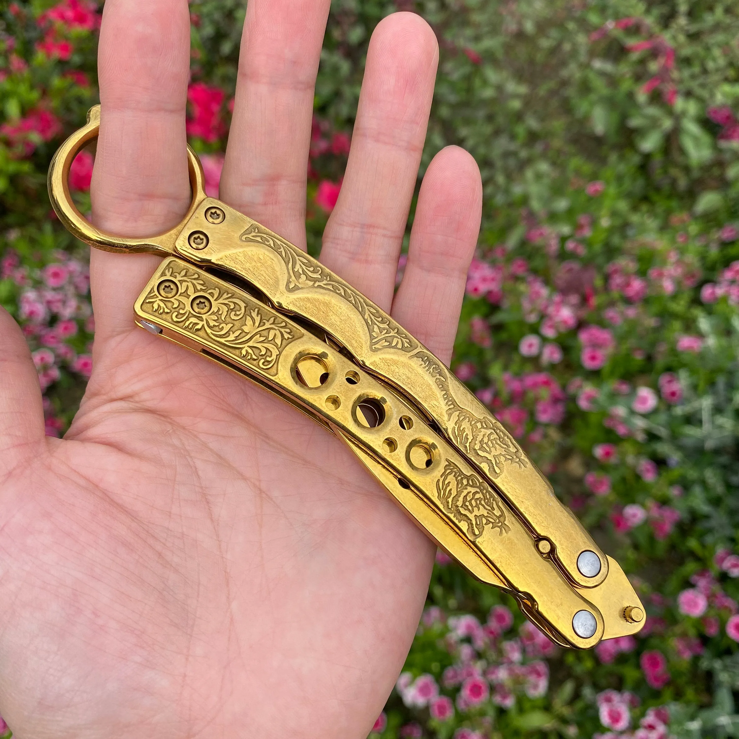 Gold Butterfly Knife