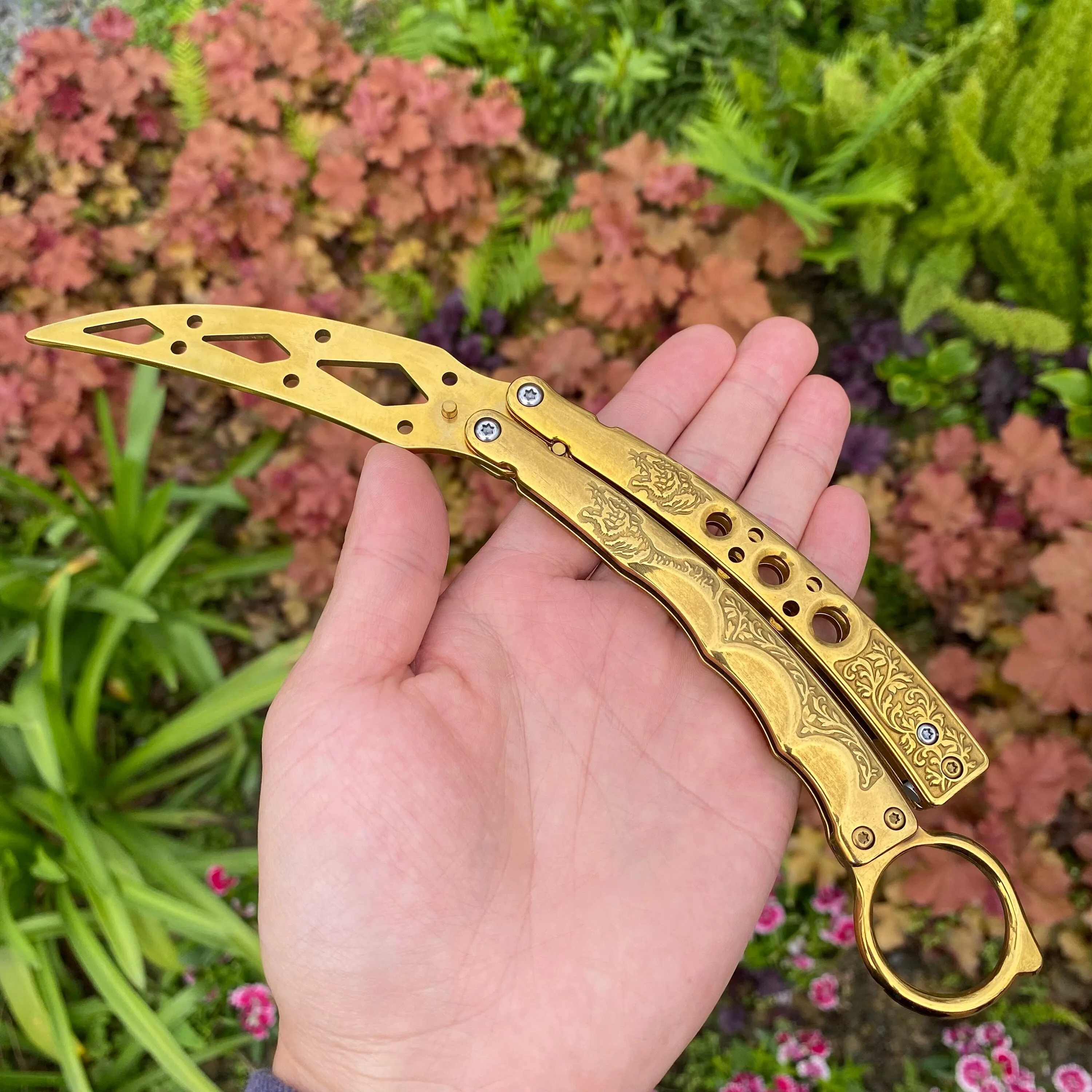 Gold Butterfly Knife