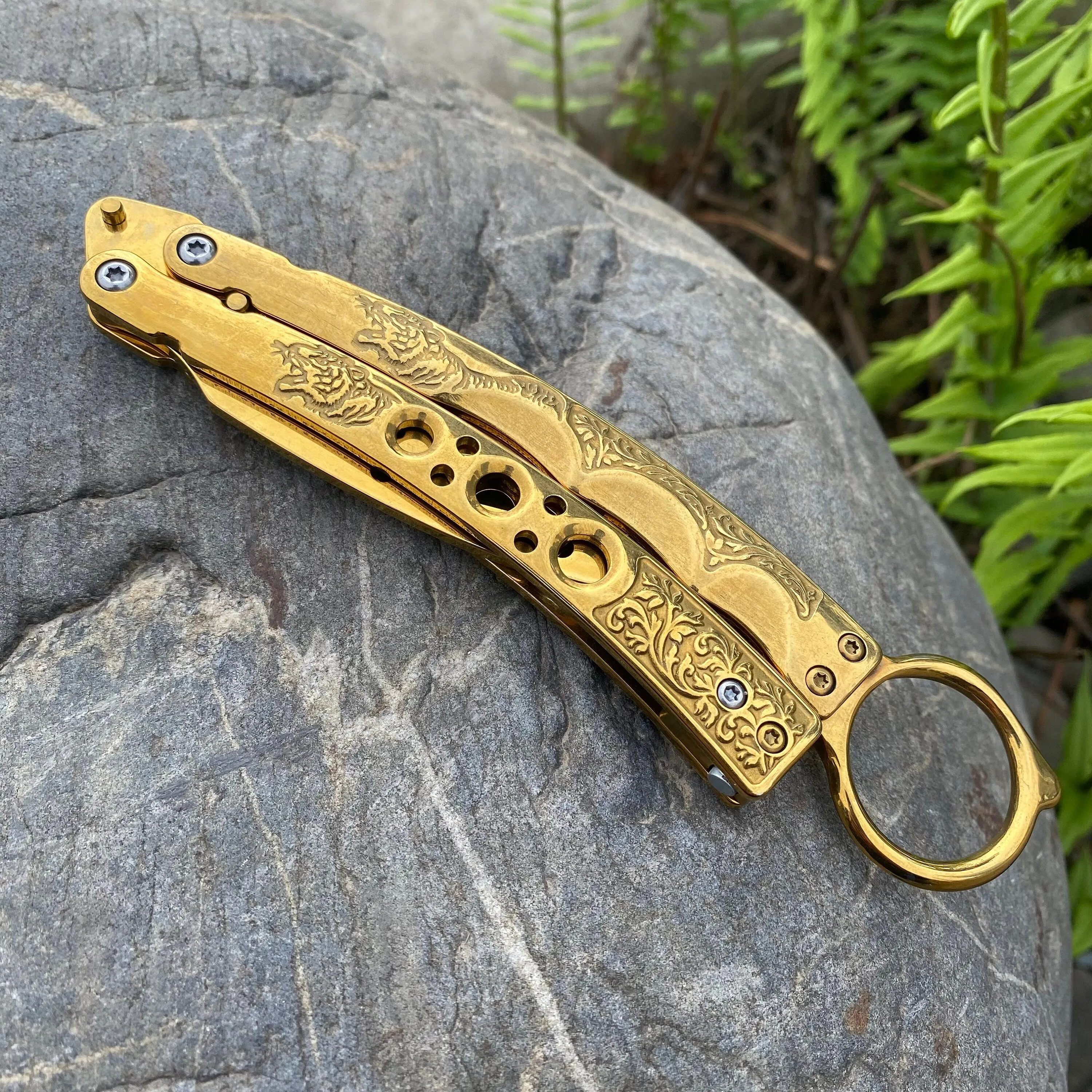 Gold Butterfly Knife