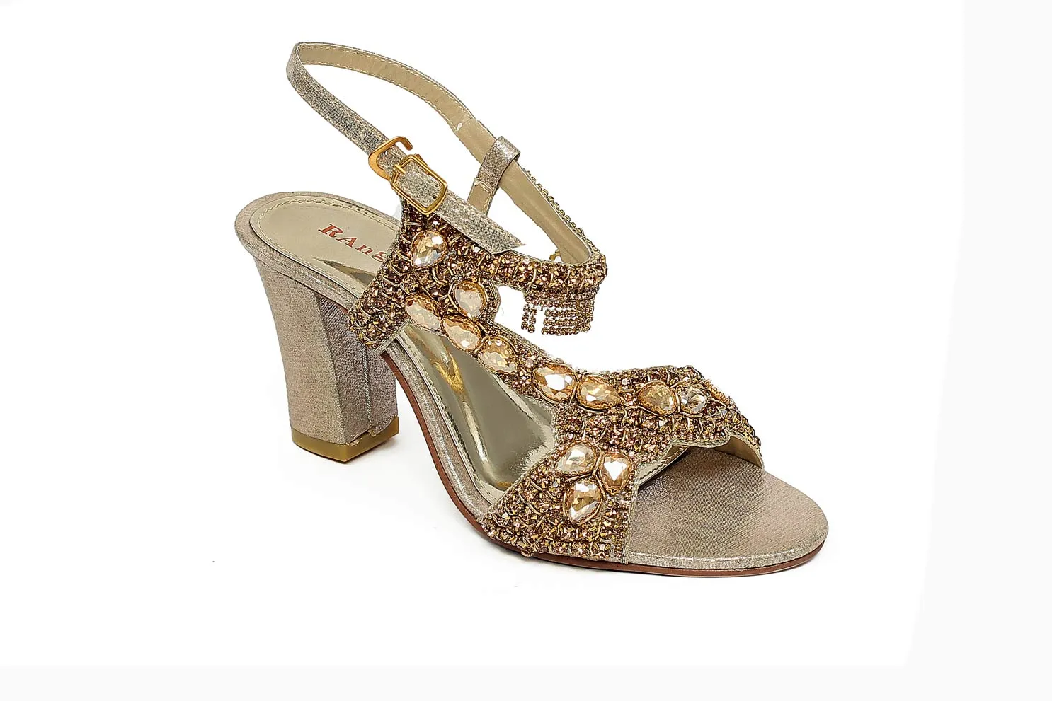 Golden Color Formal Sandals-RS13