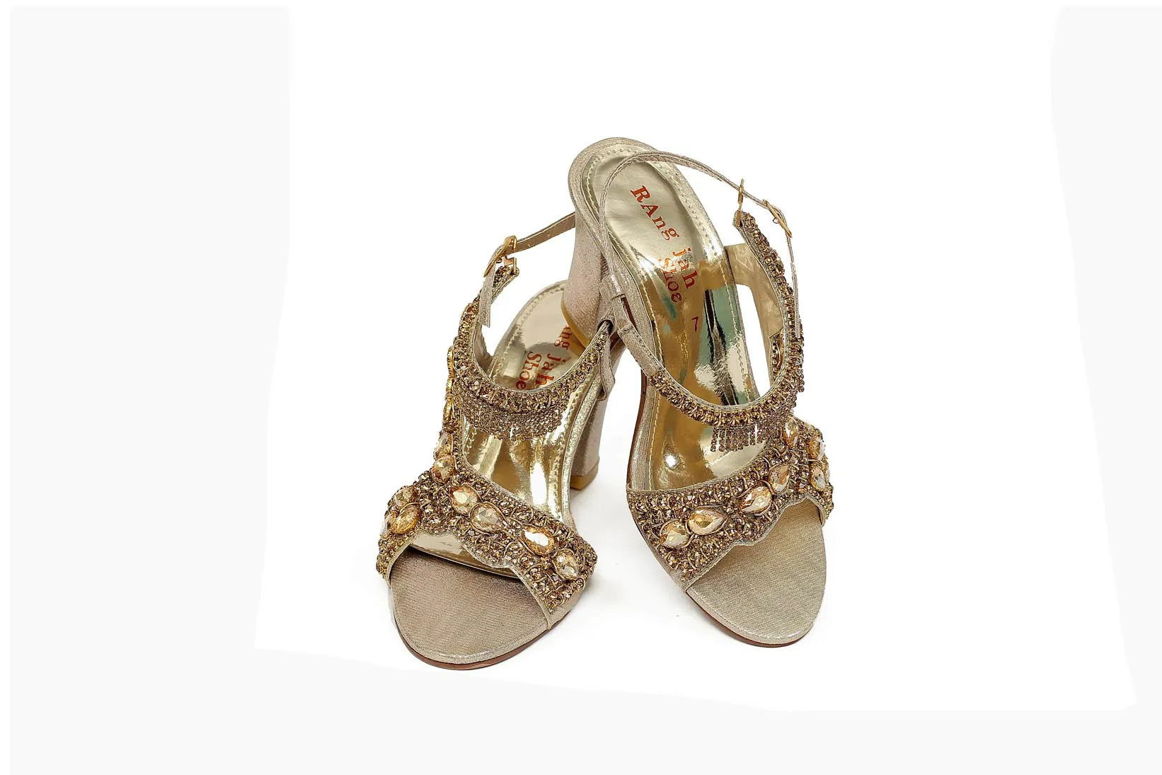 Golden Color Formal Sandals-RS13
