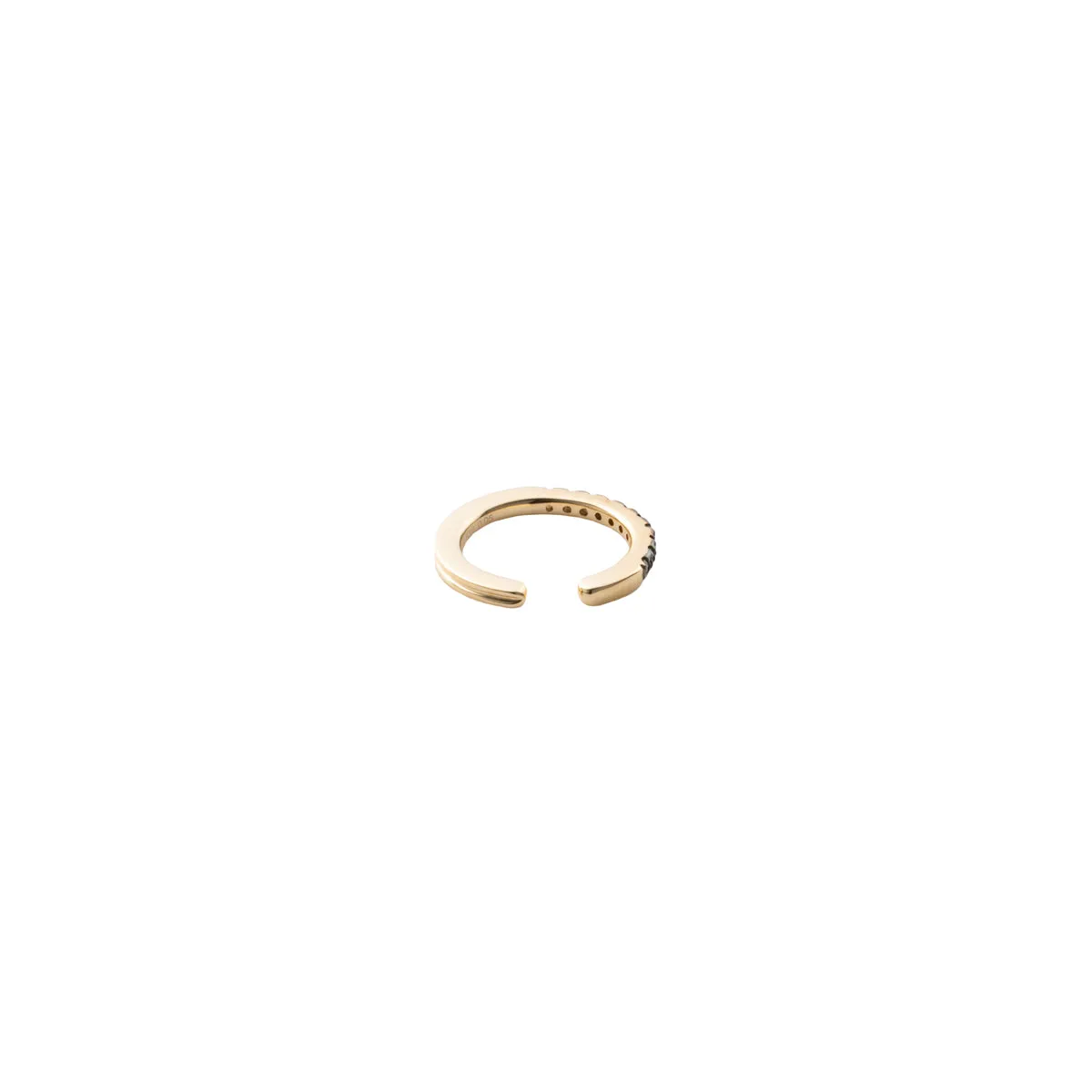 GOSSAMER Diamond Ear Cuff Small size Black Ruthenium Plated