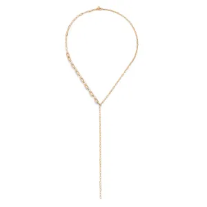 Graduated Chain Link Lariat Necklace