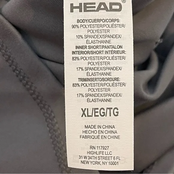 HEAD | Grey Teammate Skort size XL