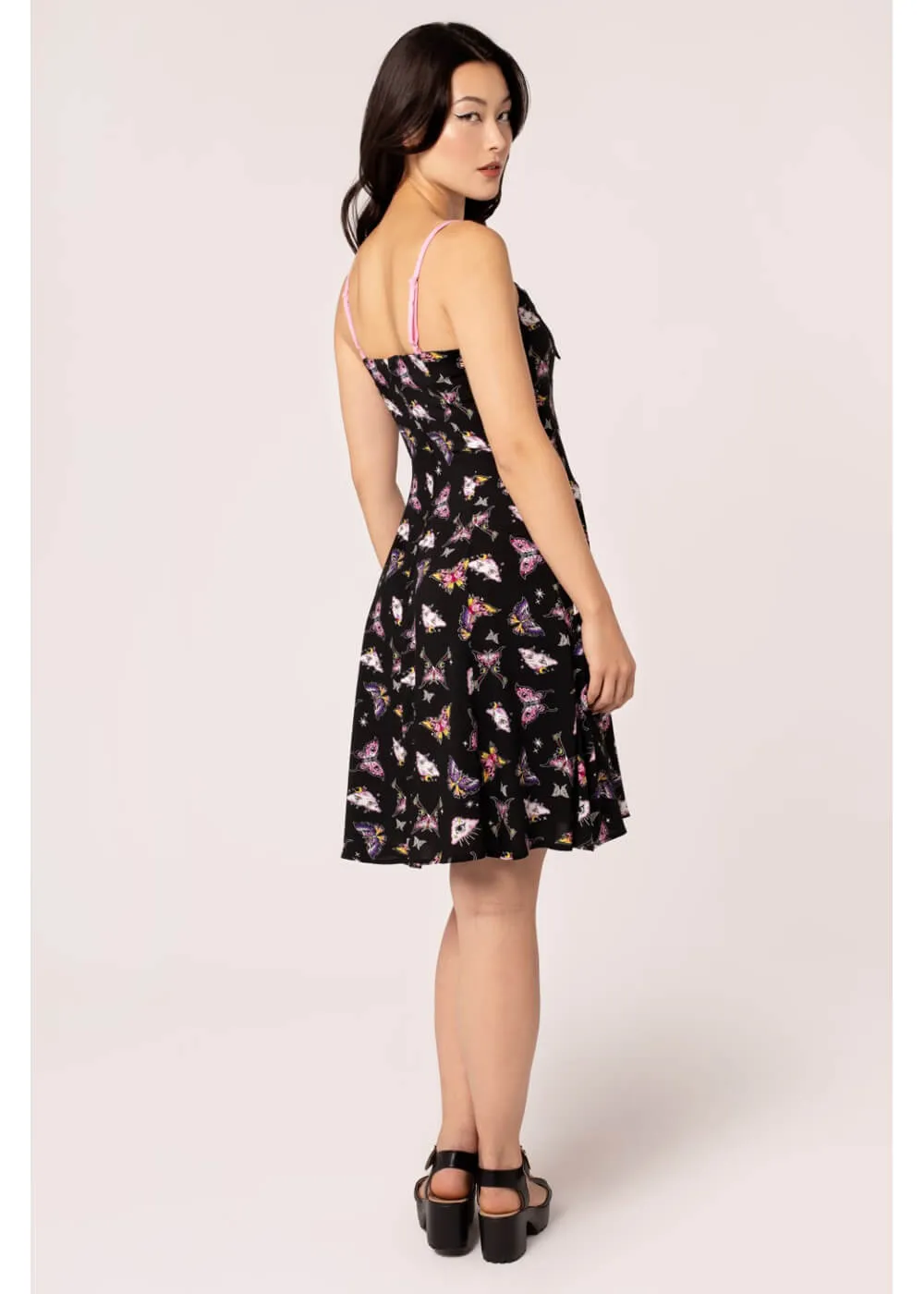 Hell Bunny Kocho Butterfly 50's Swing Dress Black