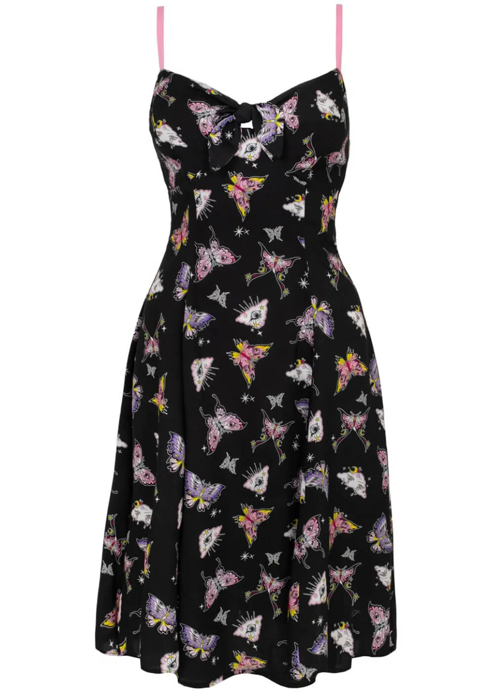 Hell Bunny Kocho Butterfly 50's Swing Dress Black