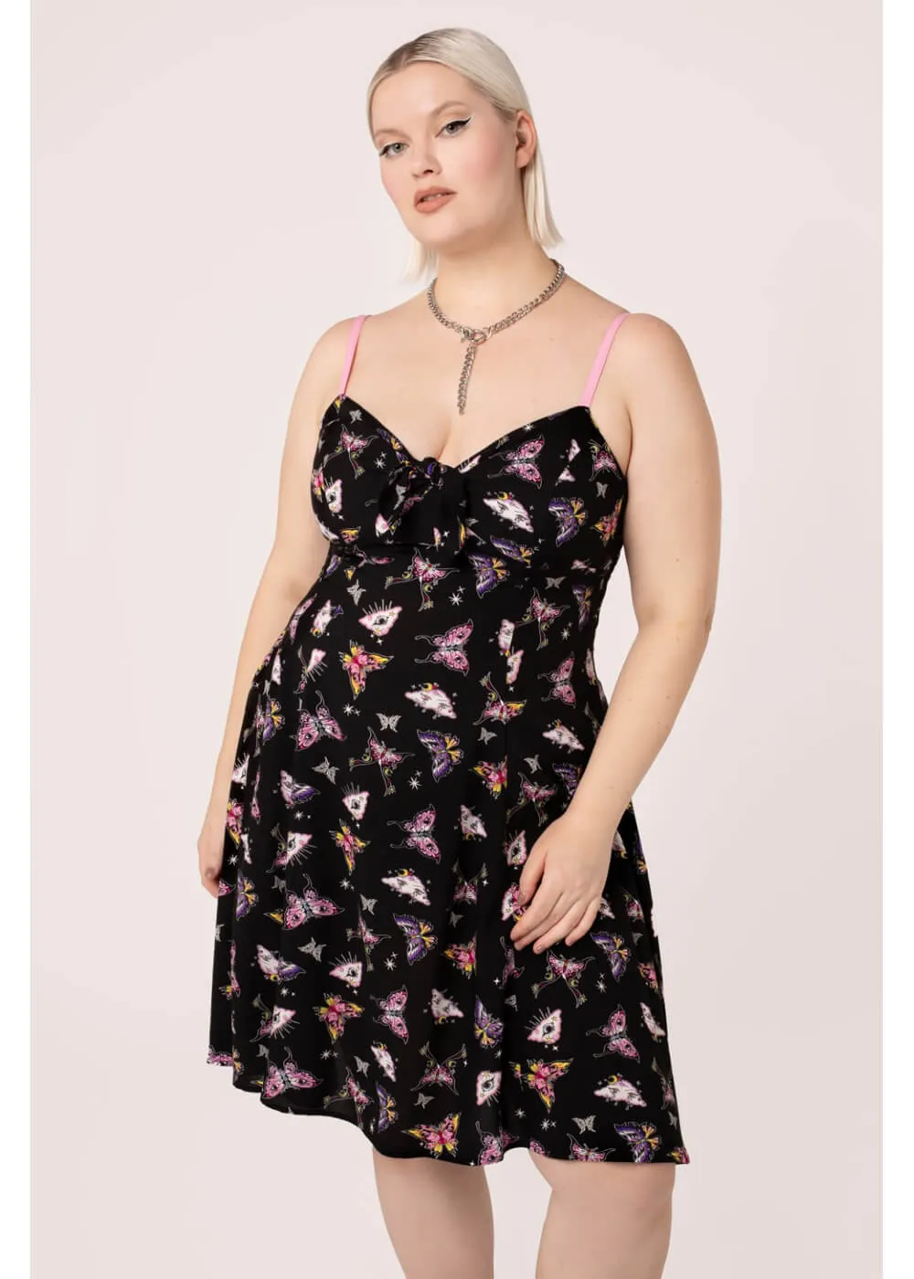 Hell Bunny Kocho Butterfly 50's Swing Dress Black