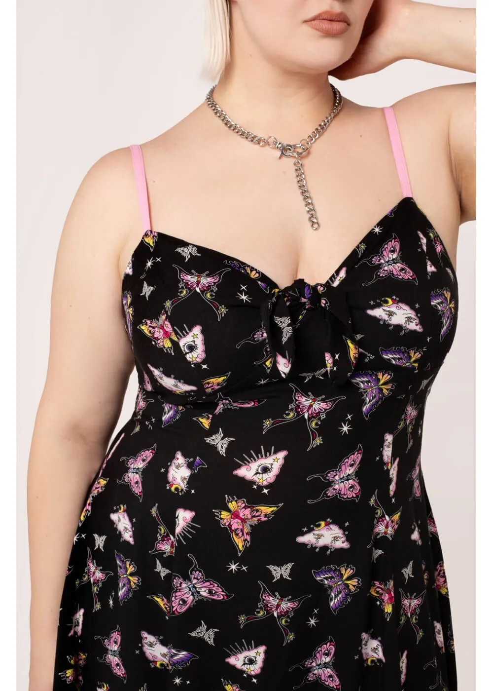 Hell Bunny Kocho Butterfly 50's Swing Dress Black