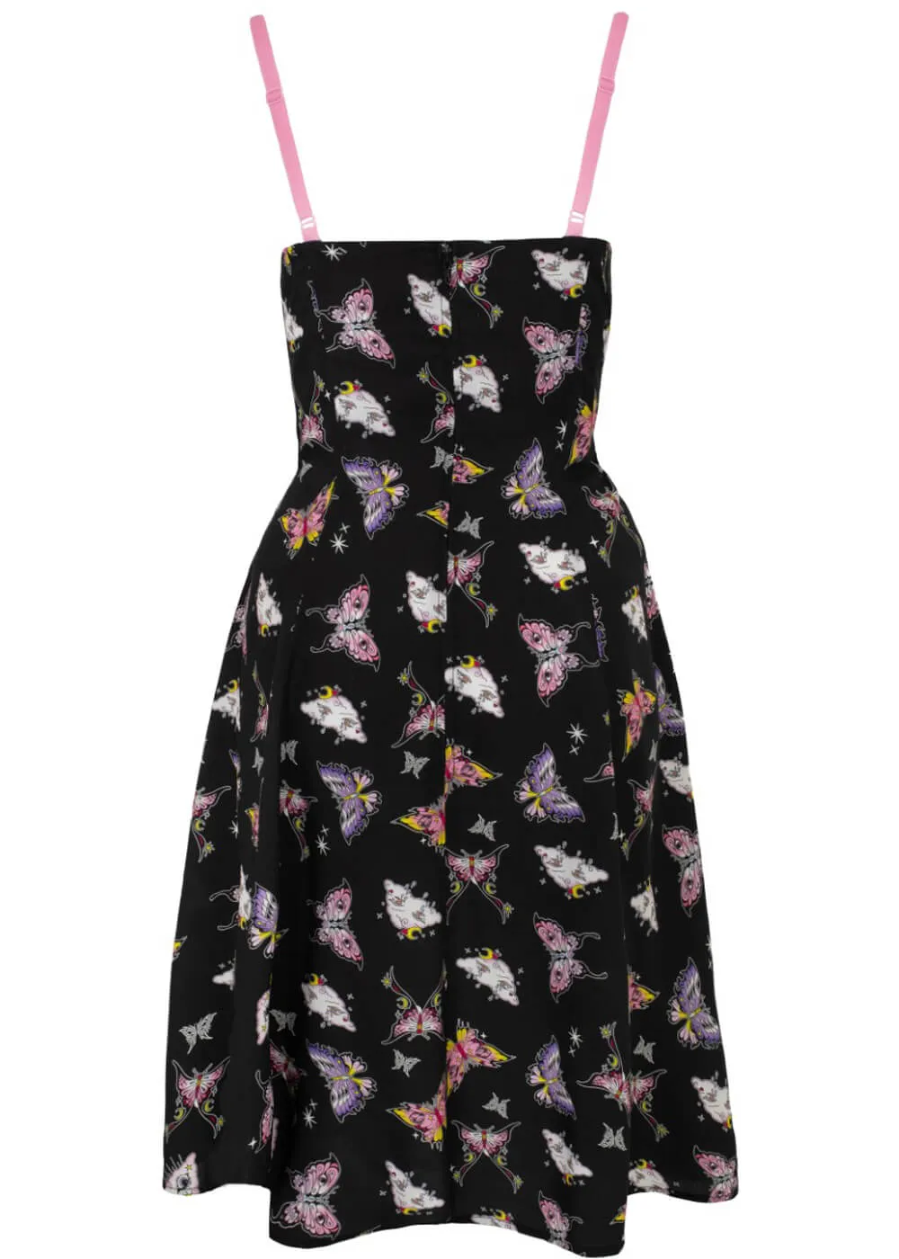 Hell Bunny Kocho Butterfly 50's Swing Dress Black