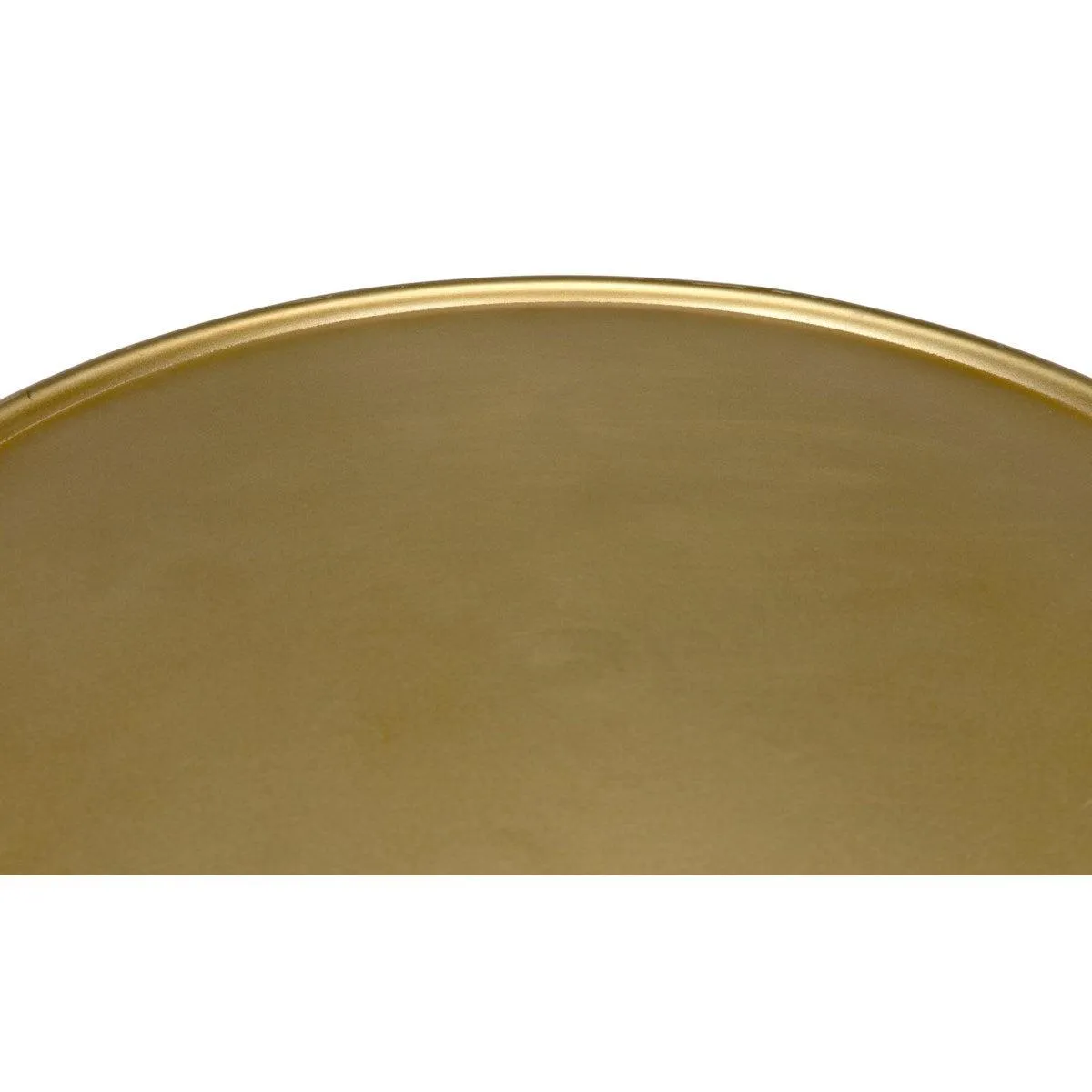 Hiro Short Side Table, Metal with Brass Finish