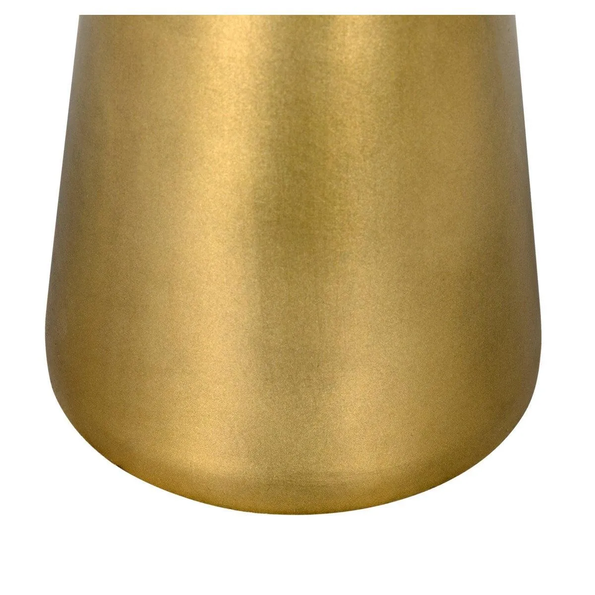 Hiro Short Side Table, Metal with Brass Finish