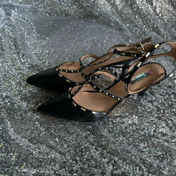 INC International Concept CARMAPNK Blush Black Heels Size 11 for Women