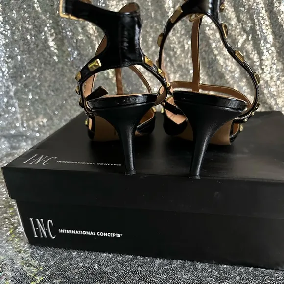 INC International Concept CARMAPNK Blush Black Heels Size 11 for Women