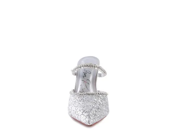 IRIS Glitter Spool High Heel Sandals