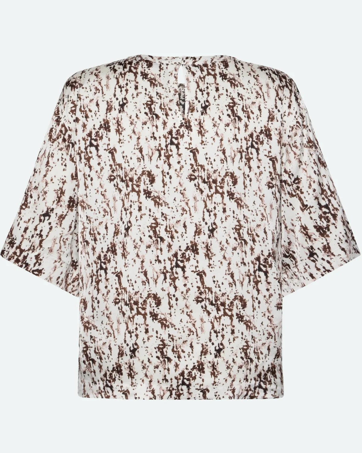 Janey short sleeved satin blouse 4194 - Coco Milk