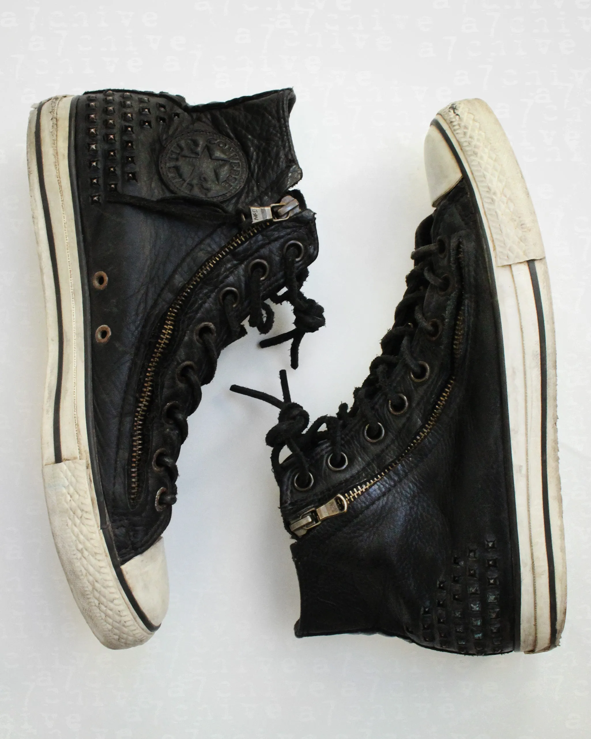 John Varvatos Leather Studded All Stars