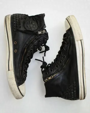John Varvatos Leather Studded All Stars