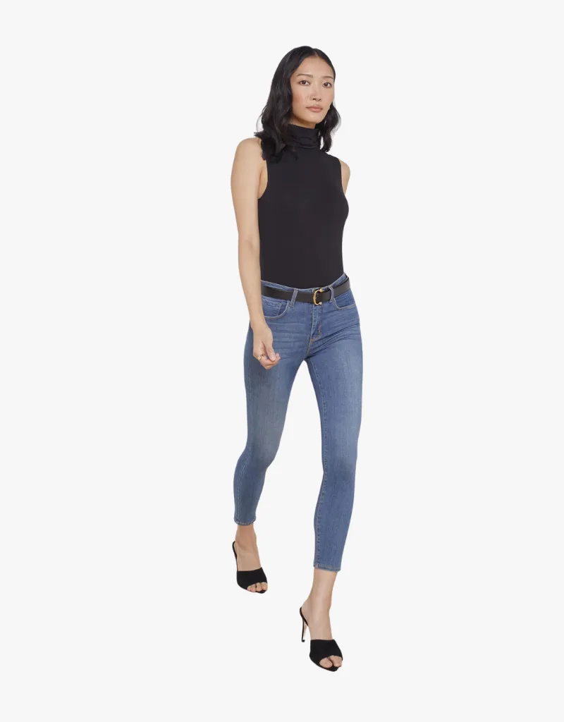 L'agence Ceci Sleeveless Turtleneck in Black