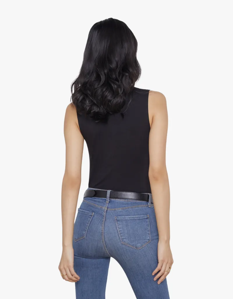 L'agence Ceci Sleeveless Turtleneck in Black