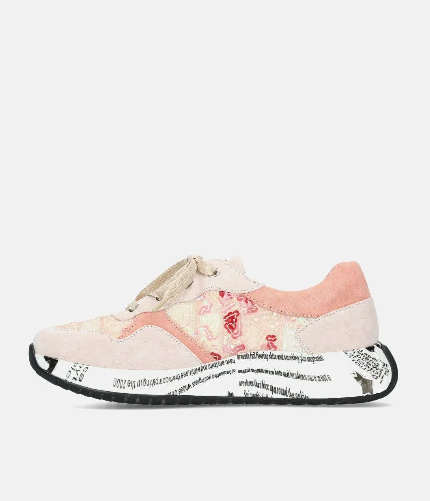 Laura Vita Pretty Pale Pink Multi Fashion Trainer