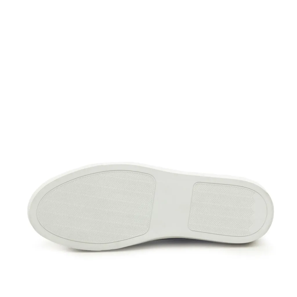 Leather Trainer │ Navy White Rubber Sole