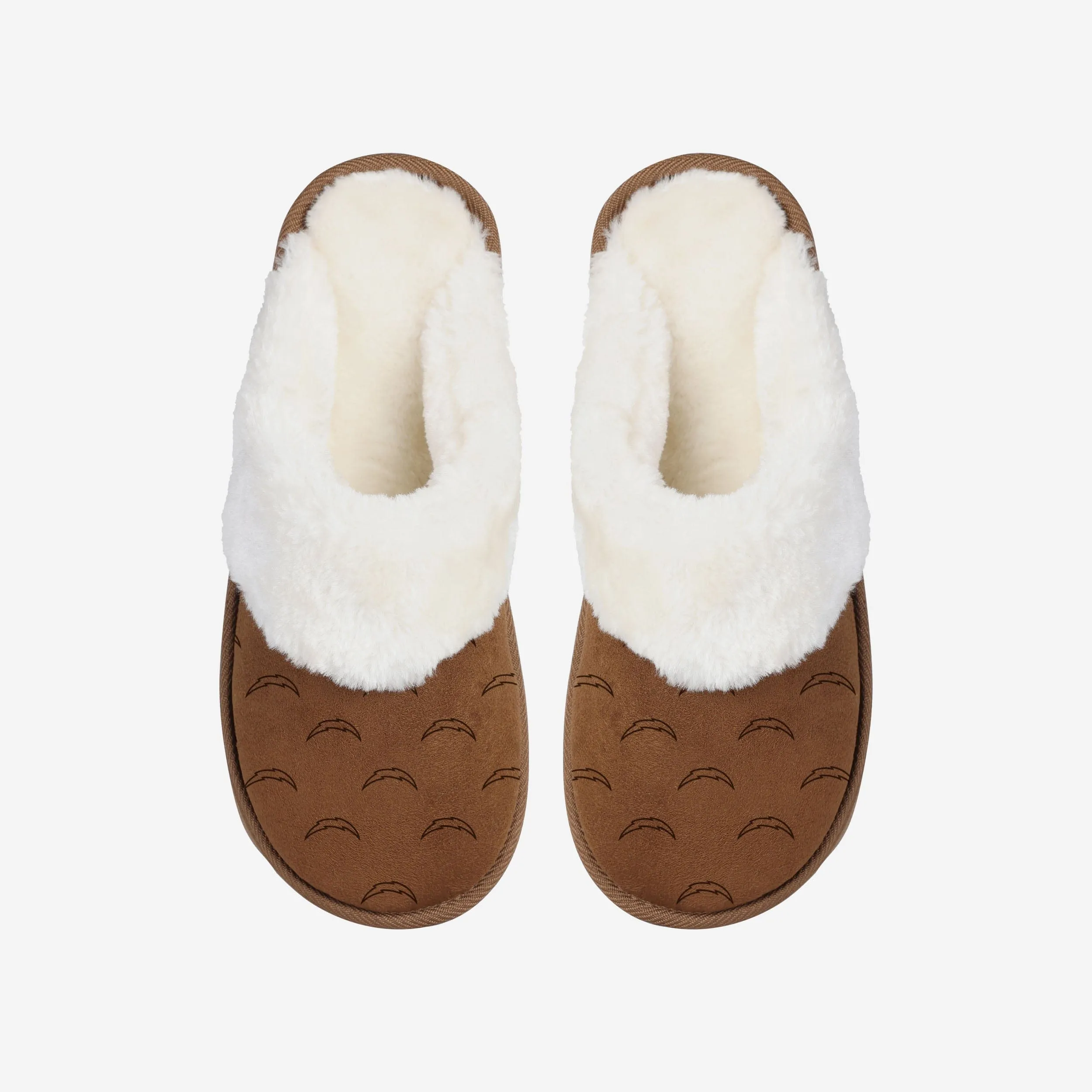 Los Angeles Chargers Womens Repeat Logo Moccasin Slipper