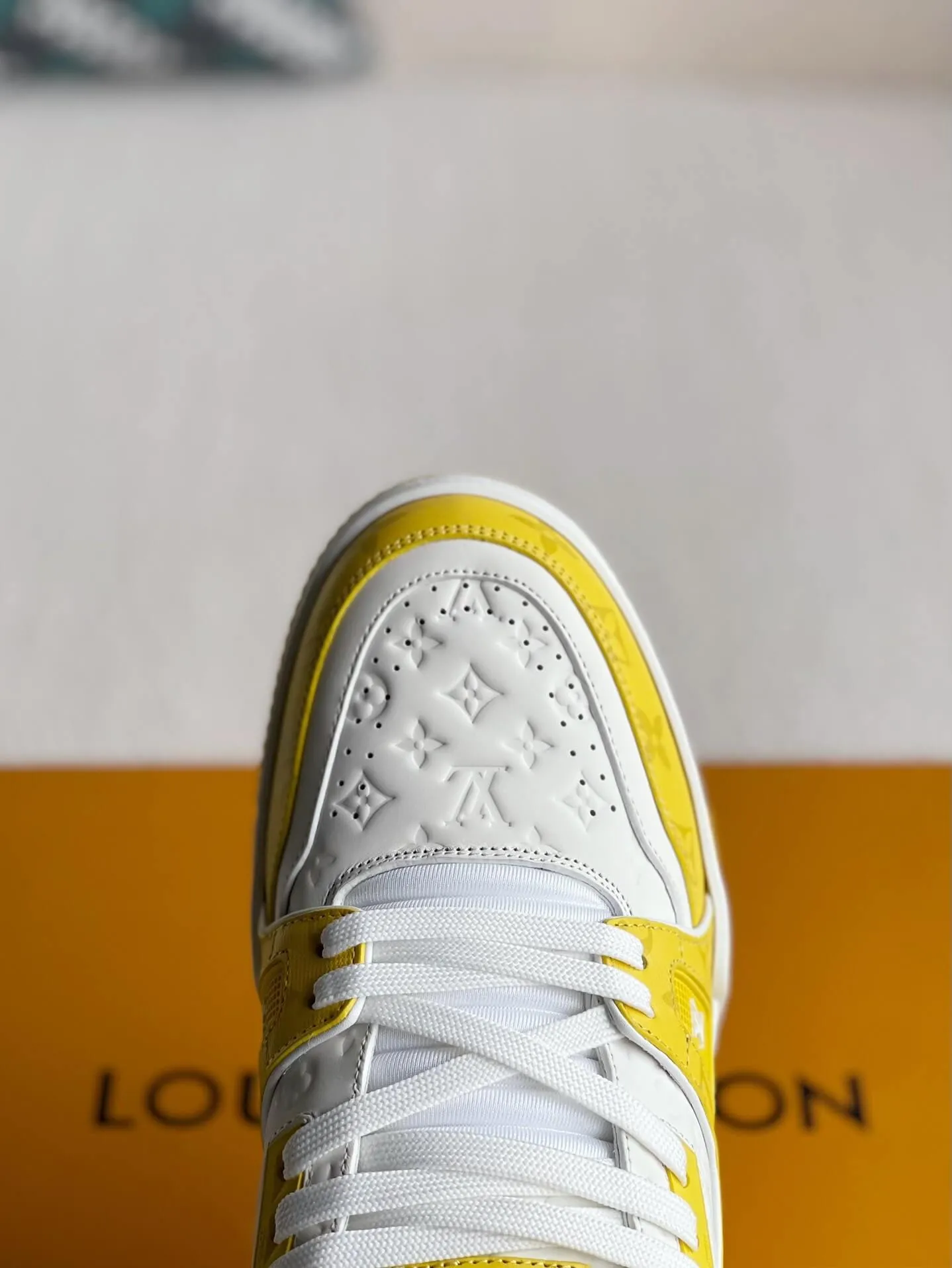 Louis Vuitton LV Monogram Yellow White Trainer Sneaker
