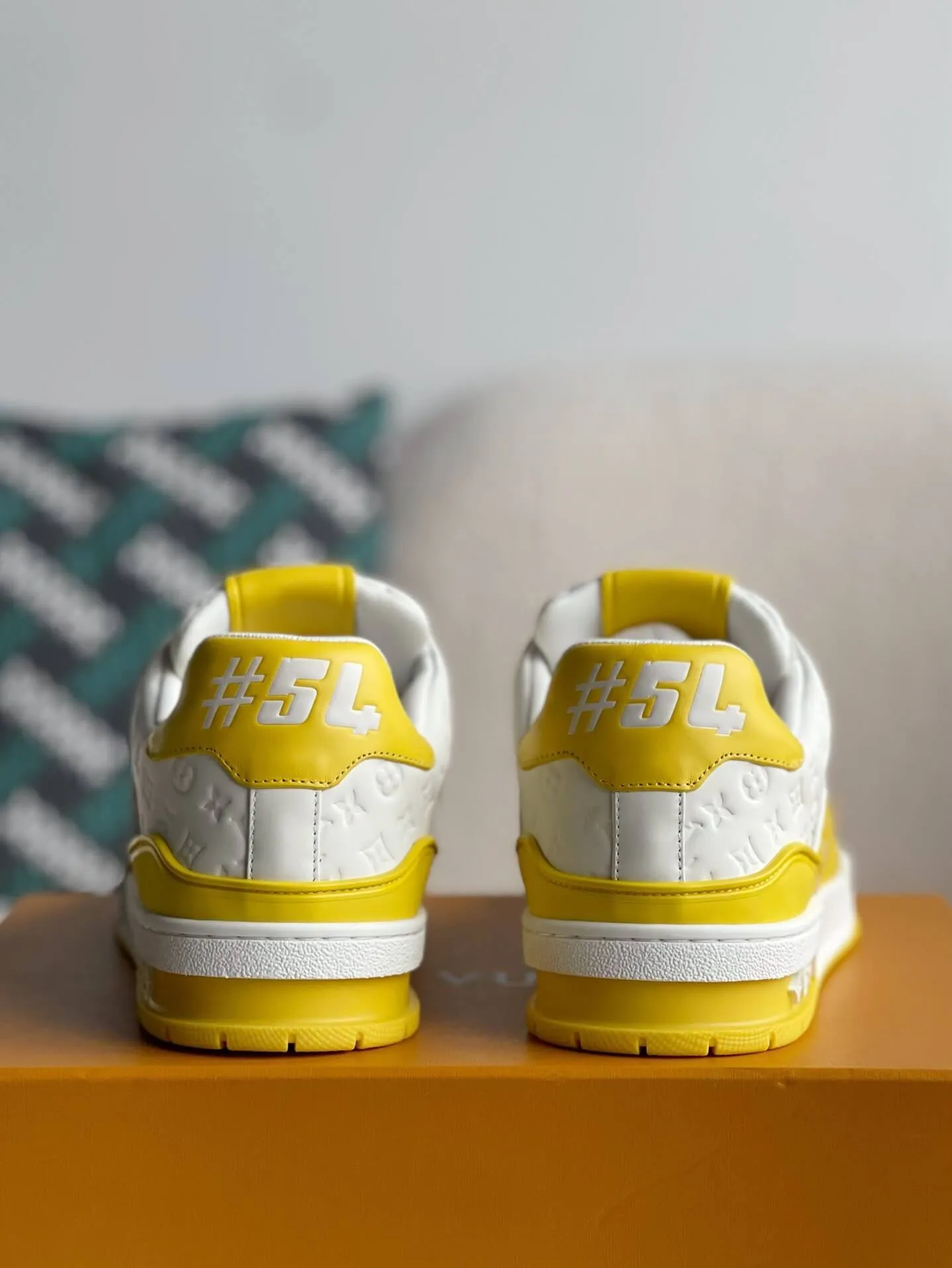 Louis Vuitton LV Monogram Yellow White Trainer Sneaker