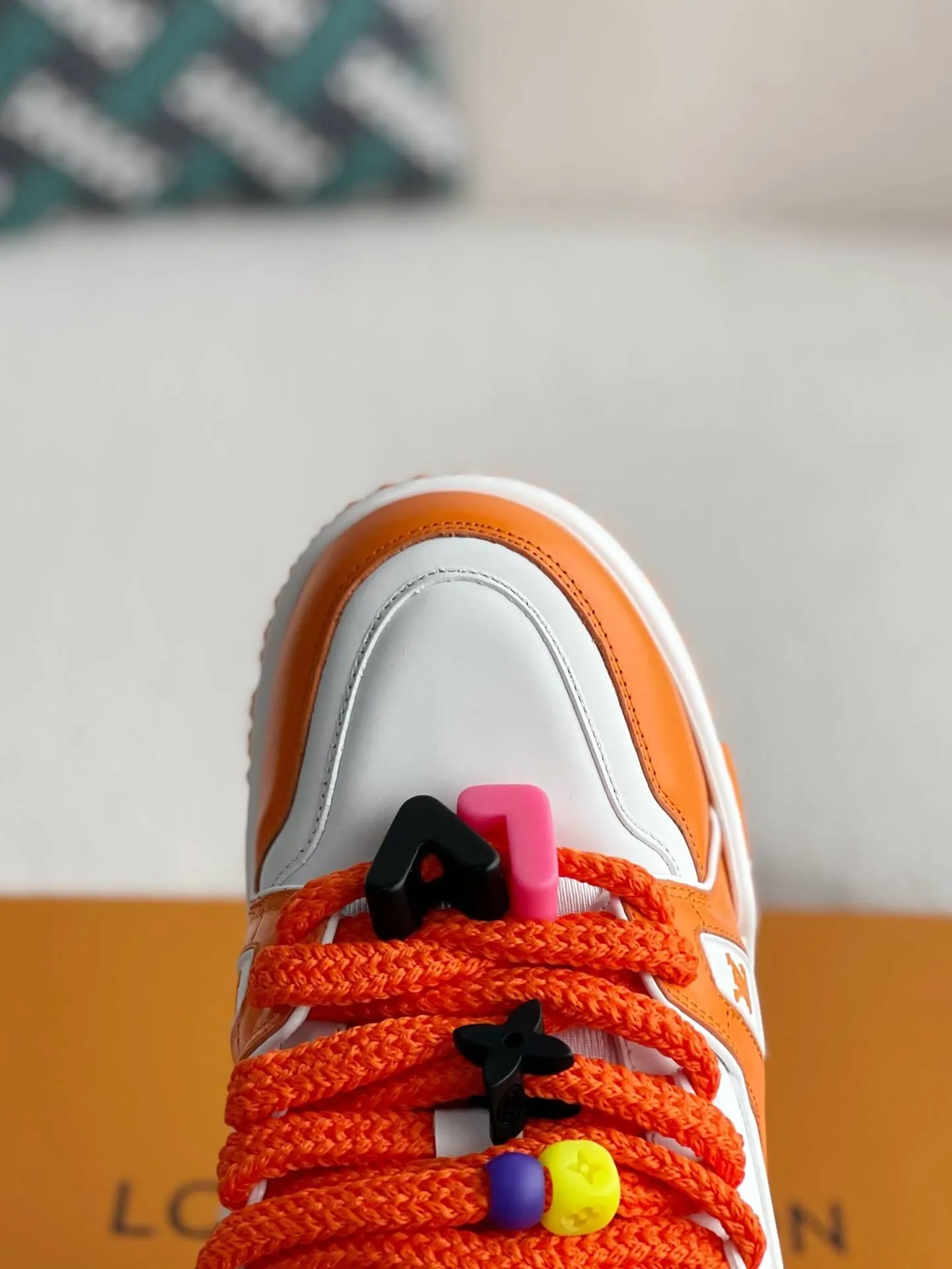 Louis Vuitton LV Trainer White Orange Maxi Sneaker