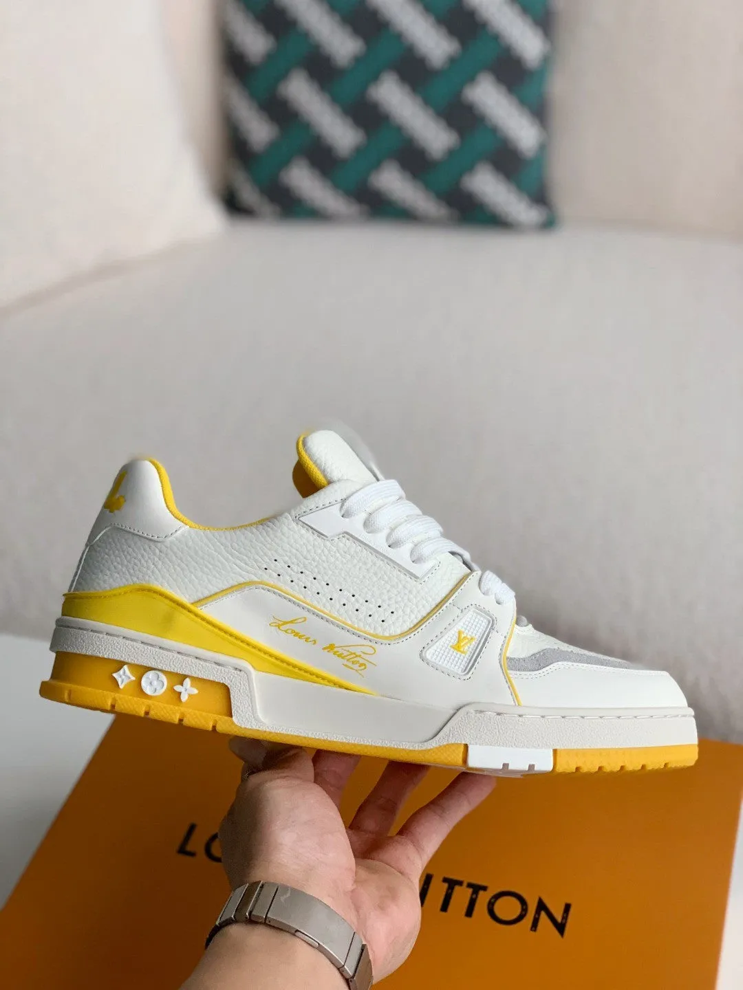 Louis Vuitton LV Trainer Yellow White Sneaker