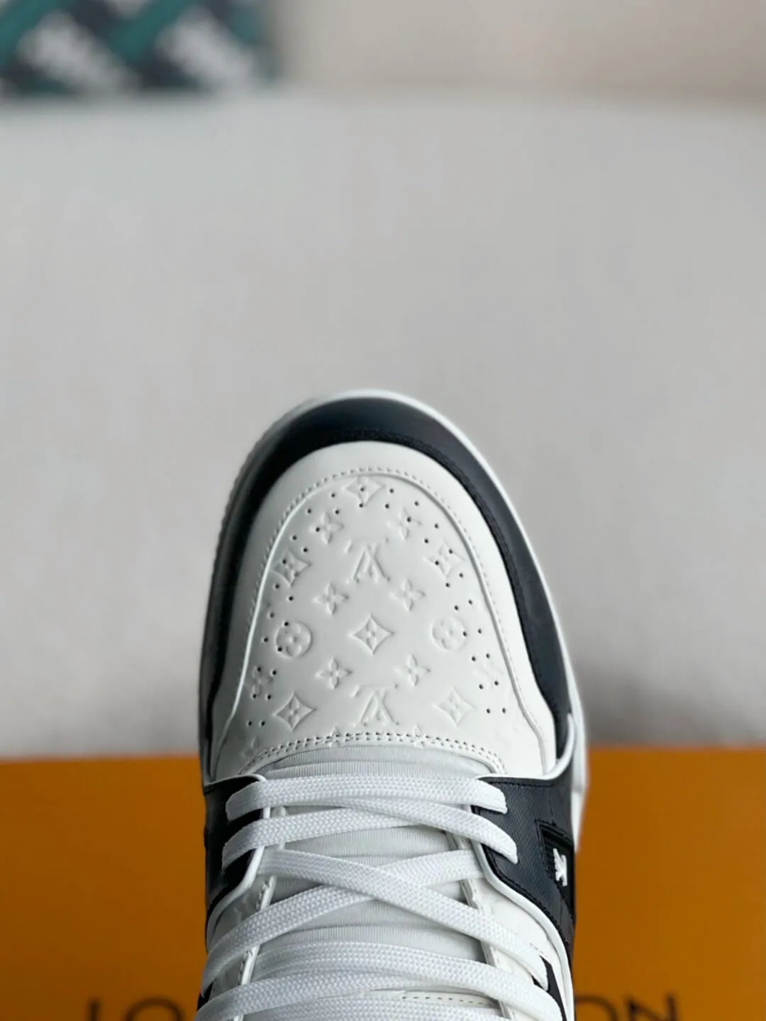 Louis Vuitton LV White Black Trainer Sneaker
