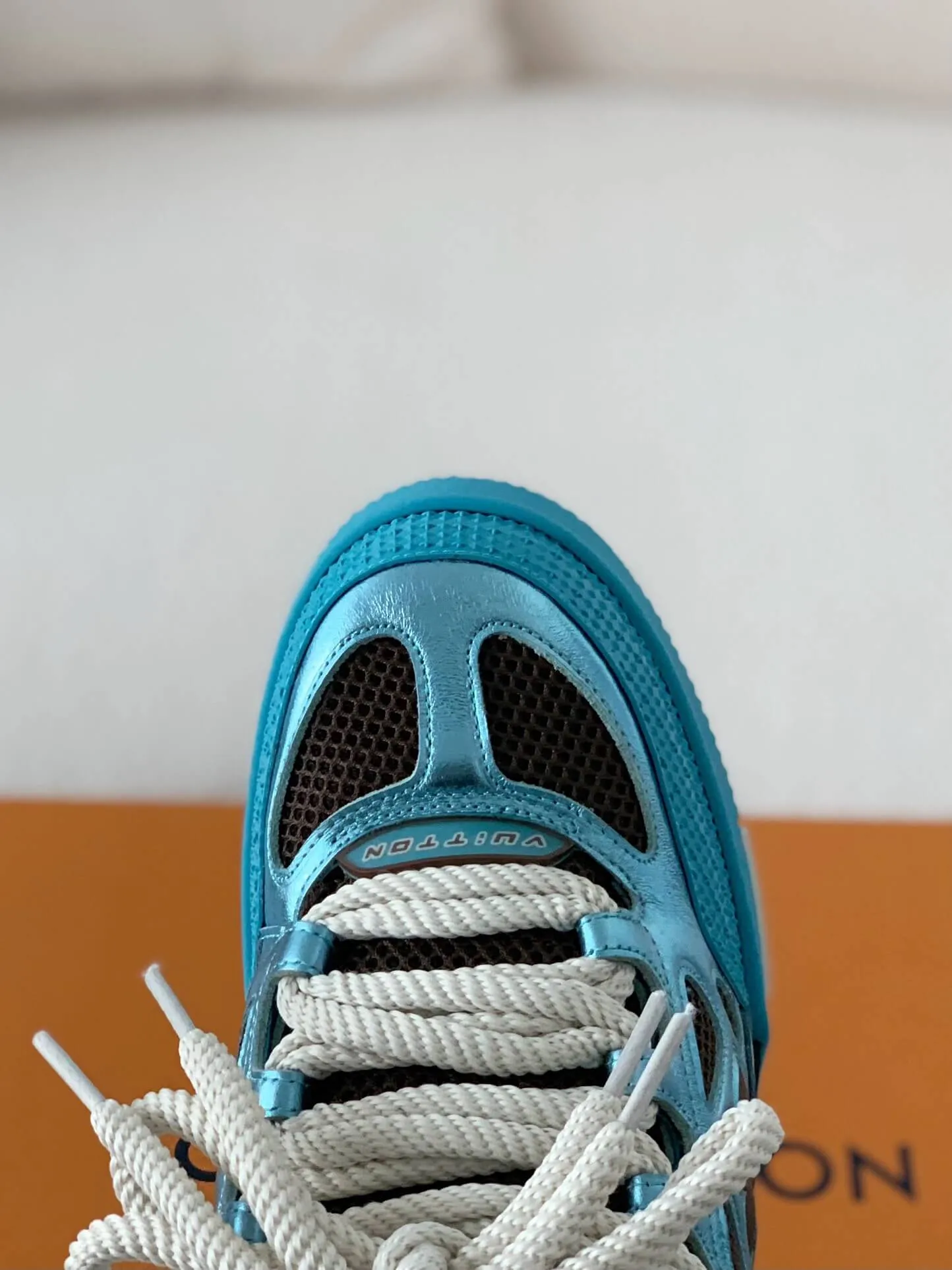 Louis Vuitton Skate Trainer Blue Brown Sneakers