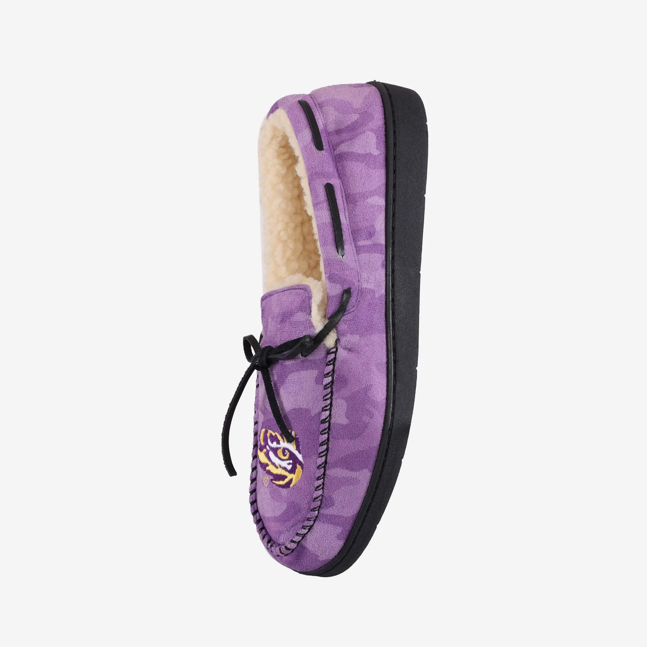 LSU Tigers Printed Camo Moccasin Slipper
