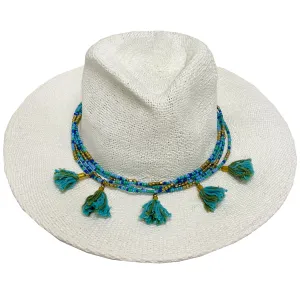 LULI HAT - Beaded Trim Fedora 