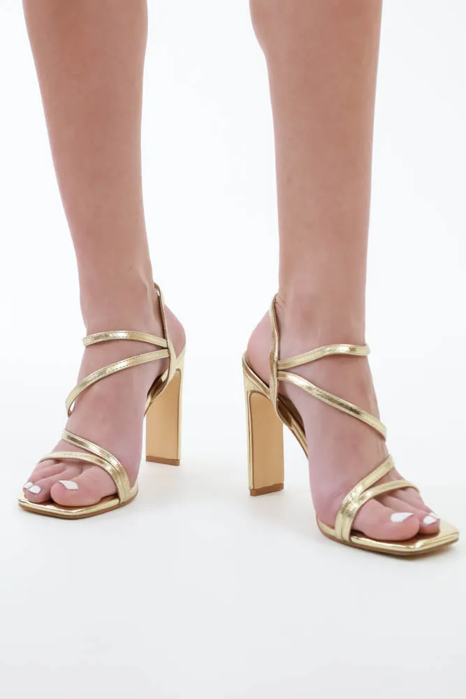 Luxe Strappy High Heels -White