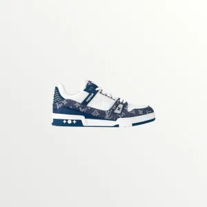 lv trainer blue sneaker