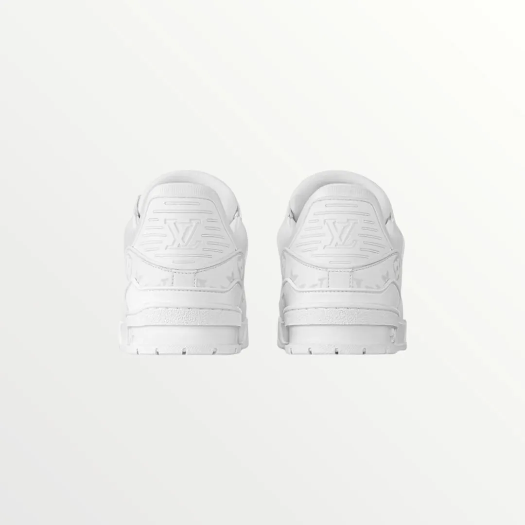 lv trainer white sneaker