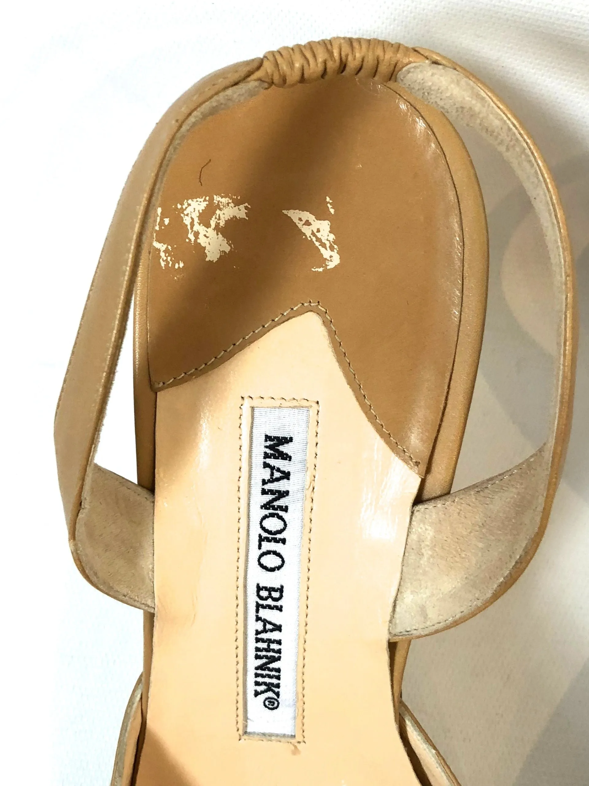 Manolo Blahnik Slingback Pump Size 40.5 It (10.5 Us)