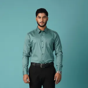 Mens Formal Shirt-Light Green