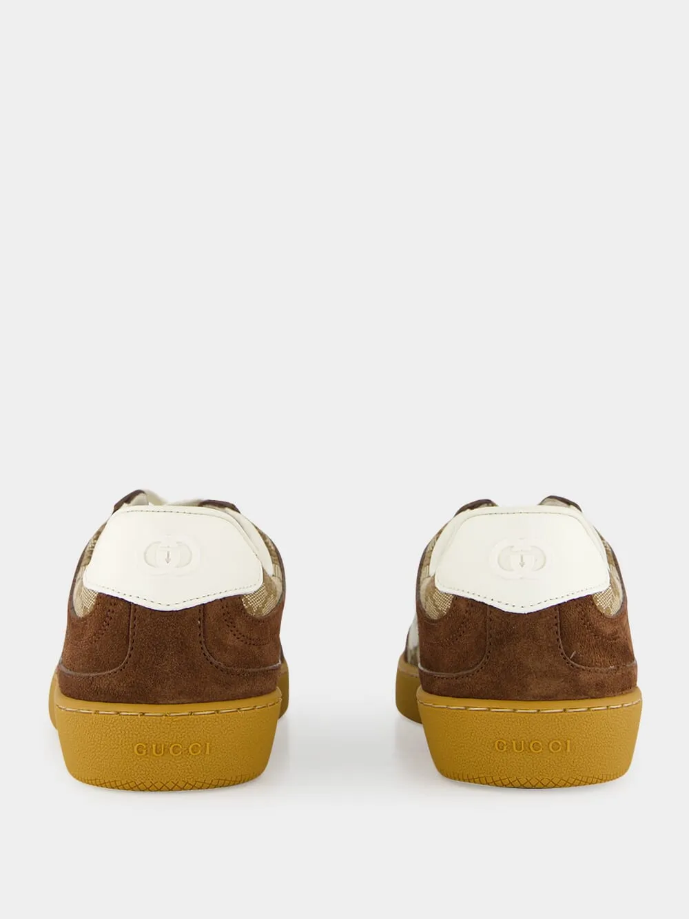 Men's Trainer in Dark Brown Suede with Interlocking G Logo