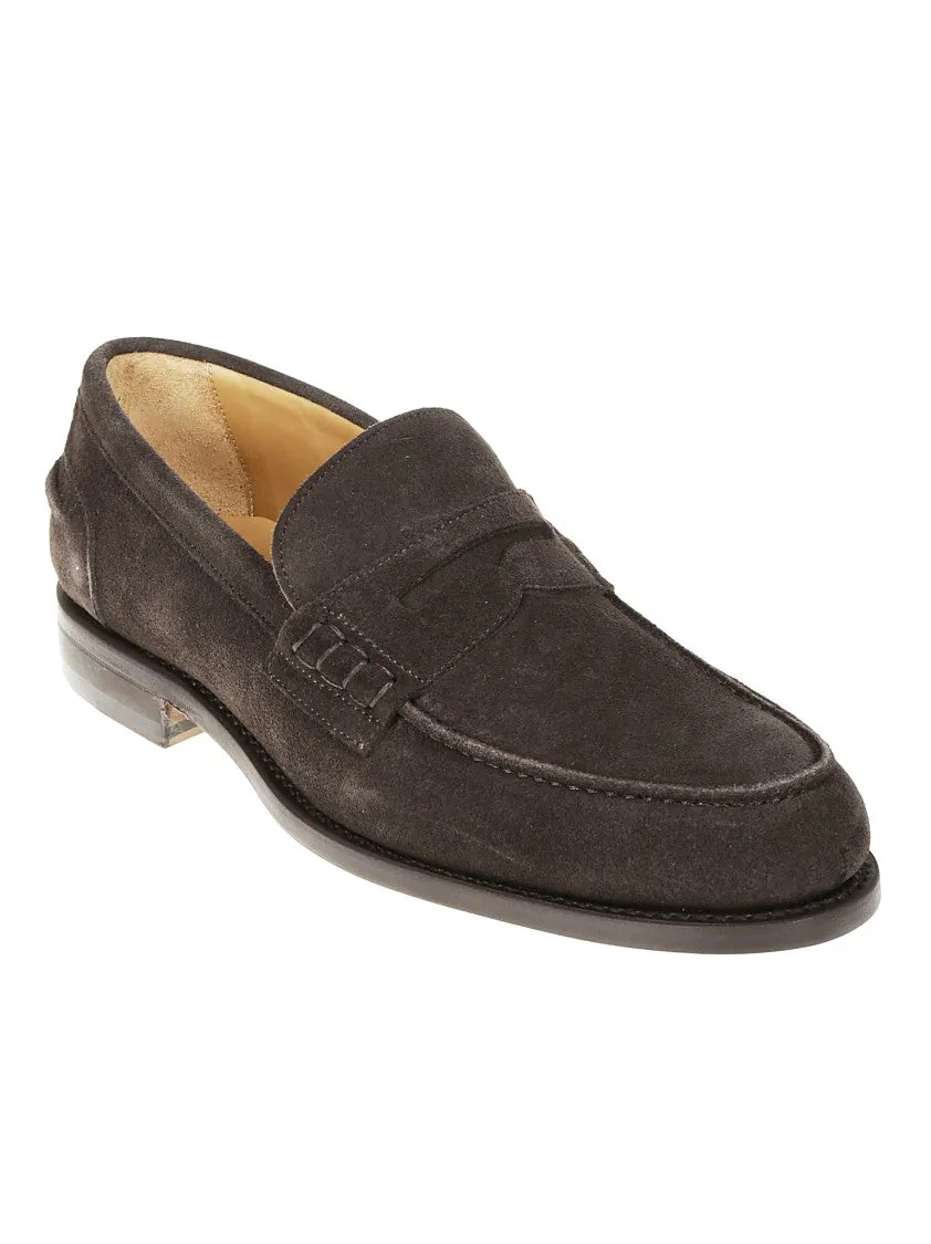 Moccasin Loafer In Dark Brown Suede