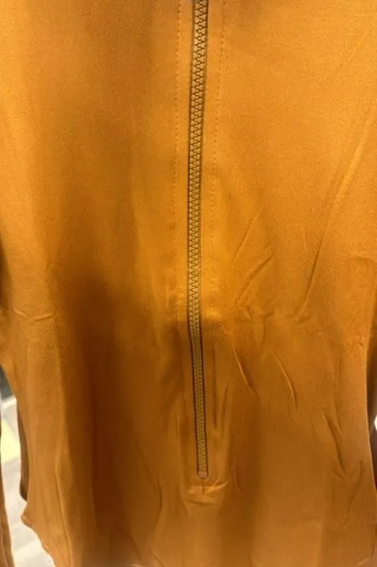 Mock Neck Long Sleeve Bodysuit with Zipper