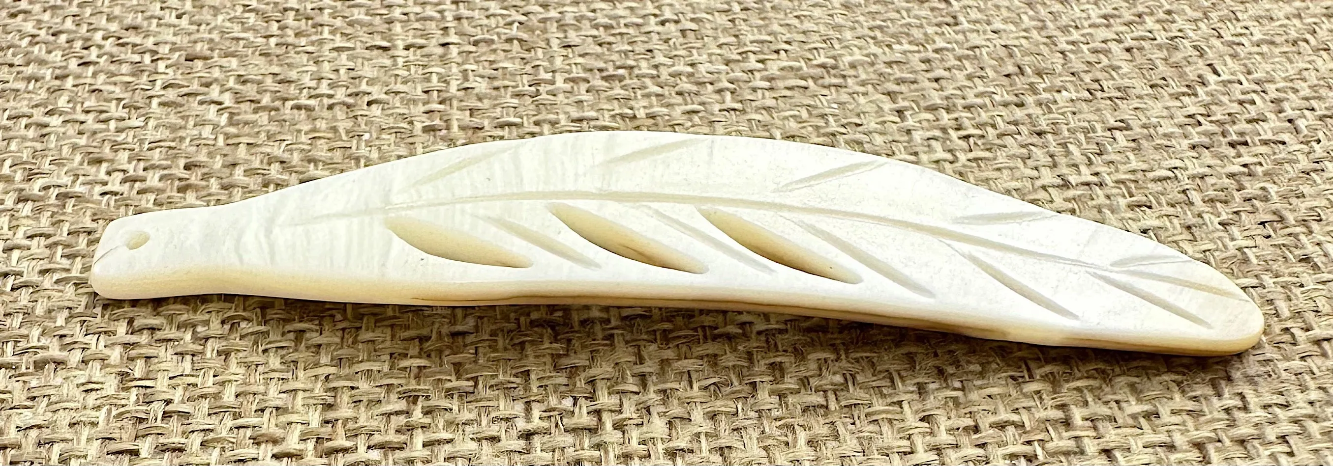Mother of Pearl Feather Charm Sku#M123
