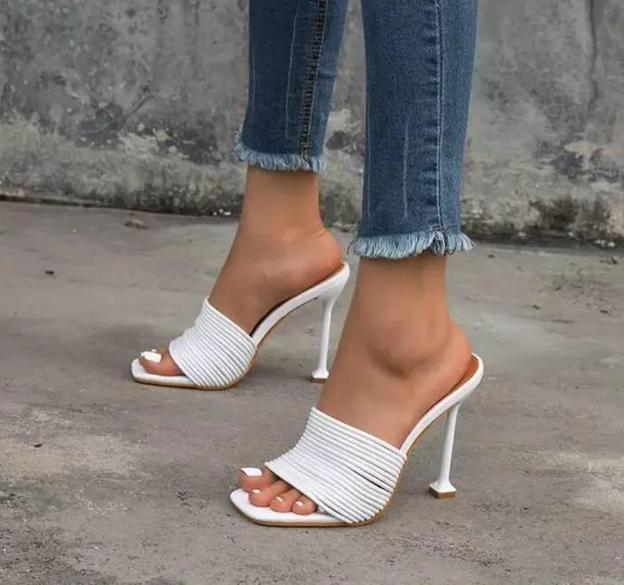 Narrow Band Square Toe Stilettos